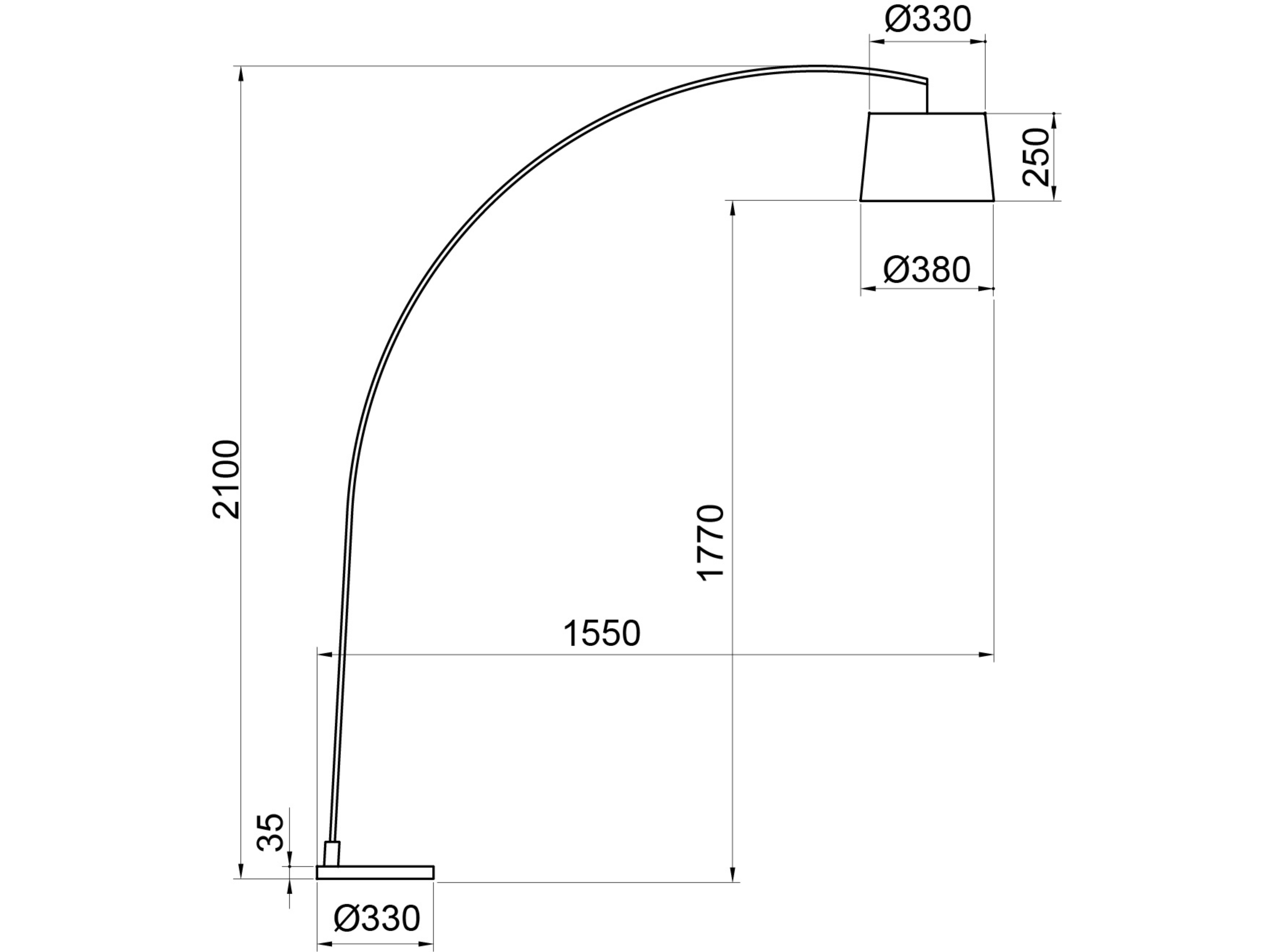 aluminor-arc-ls-lampadaire-arche-abat-jour-grand-d-port image 8