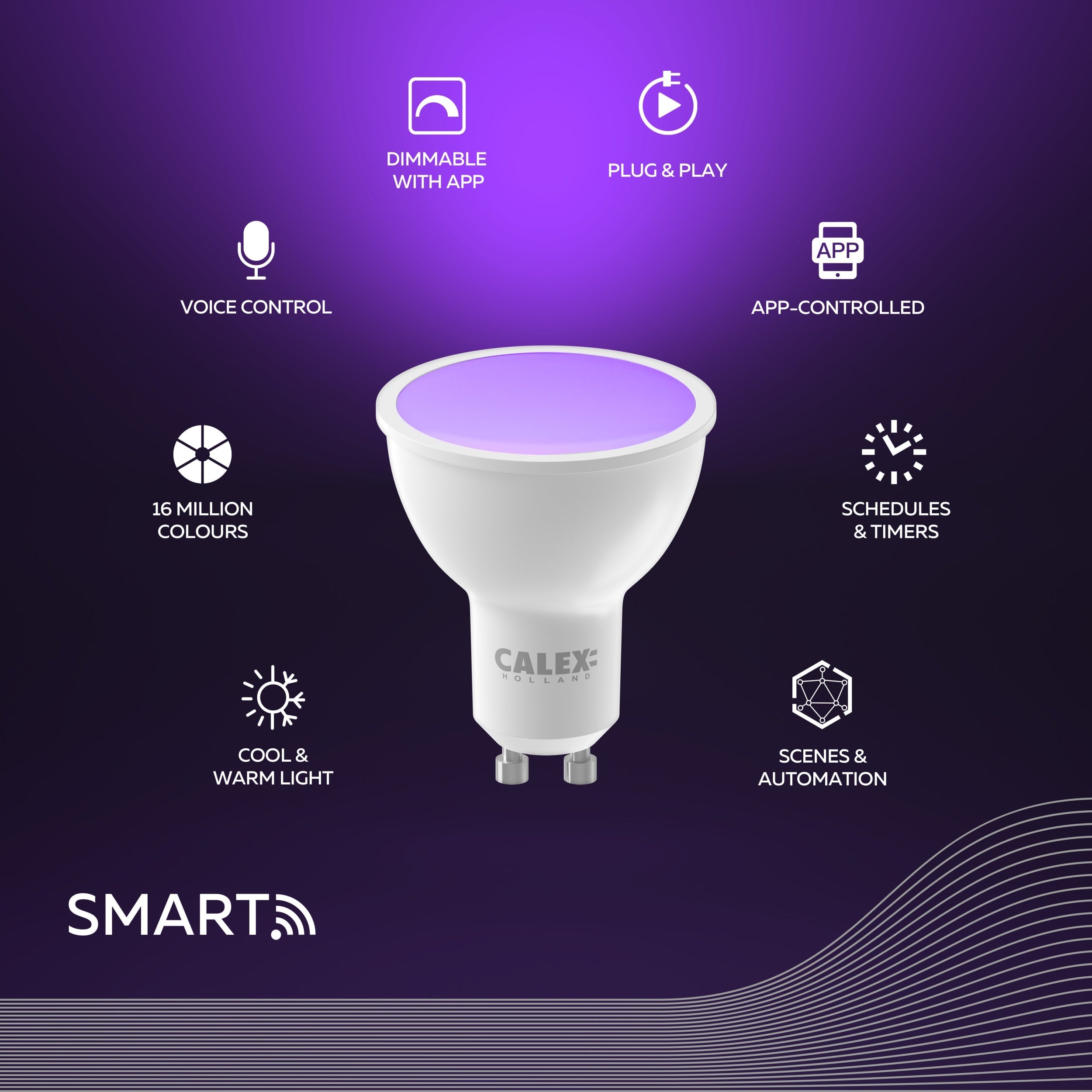 calex-smart-ampoule-led-gu10-rgb-cct-4-9w-470lm image 2