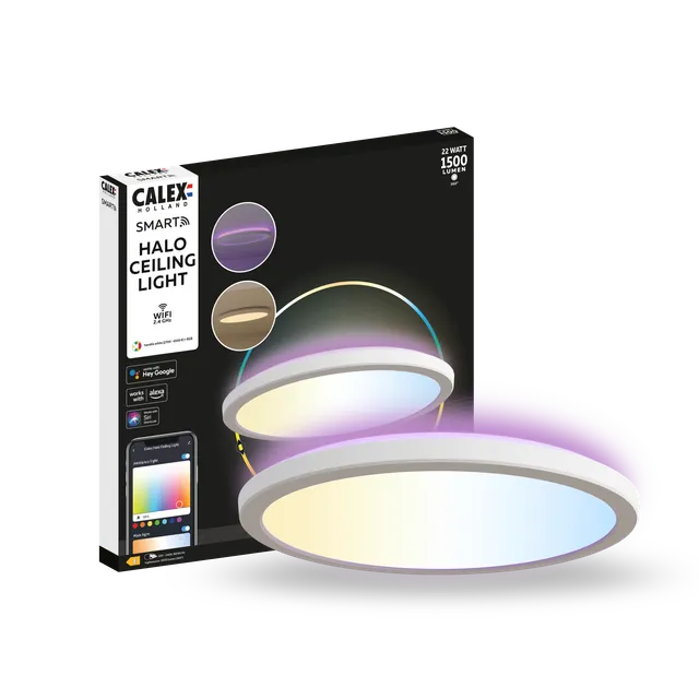 calex-smart-plafonnier-halo-30cm-rgb-cct-blanc image 1