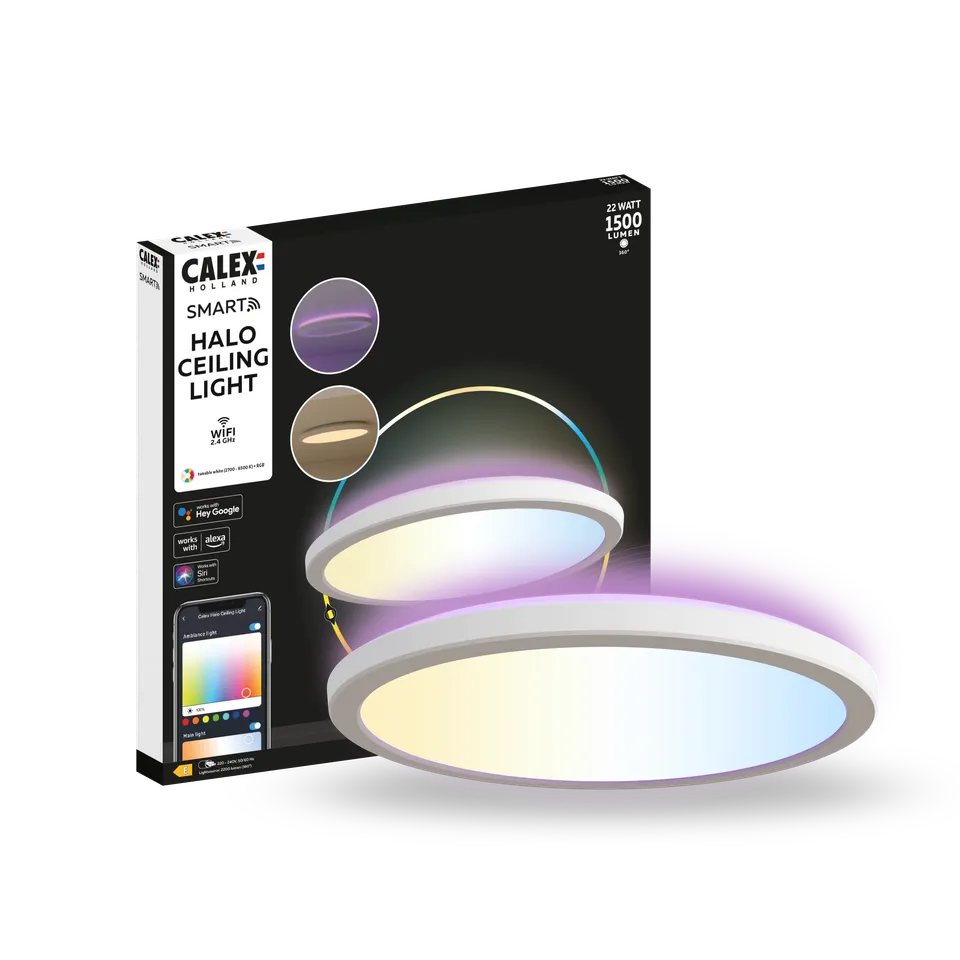 calex-smart-plafonnier-halo-30cm-rgb-cct-blanc image 1