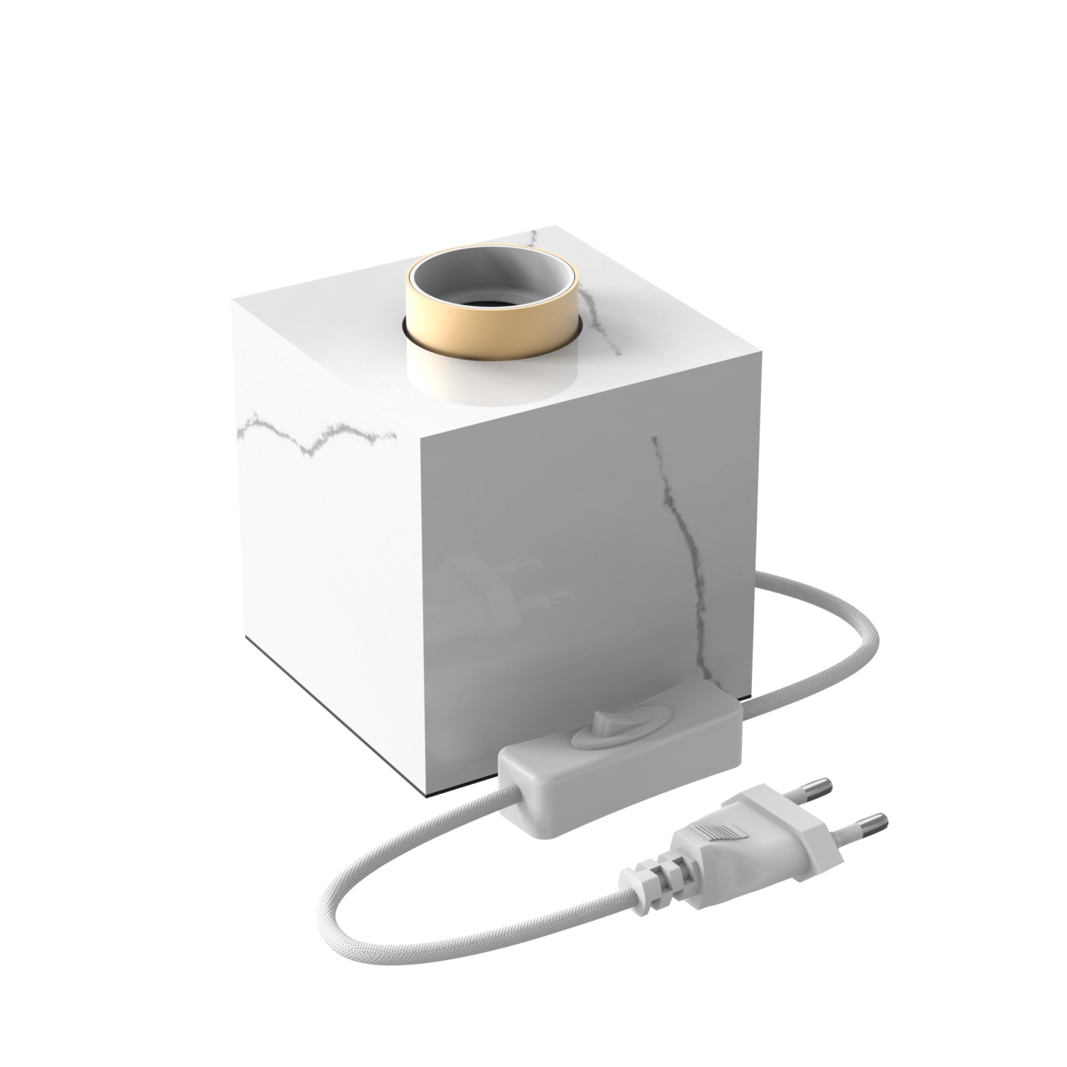 calex-lampe-de-table-carr-e-e27-marbre-blanc image 2