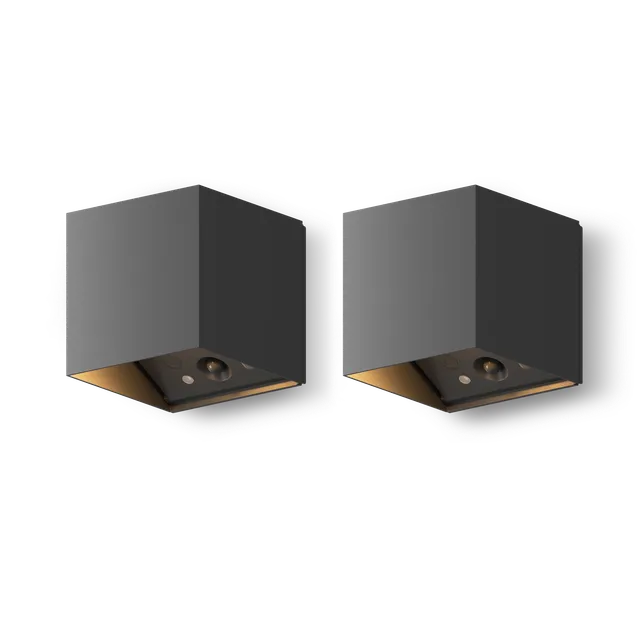 calex-falerna-applique-murale-rechargeable-up-down-lot-de-2-noir image 1