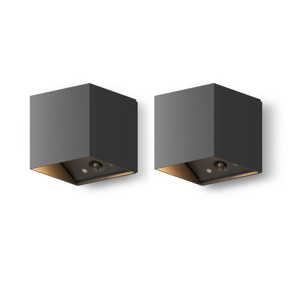 calex-falerna-applique-murale-rechargeable-up-down-lot-de-2-noir image 1