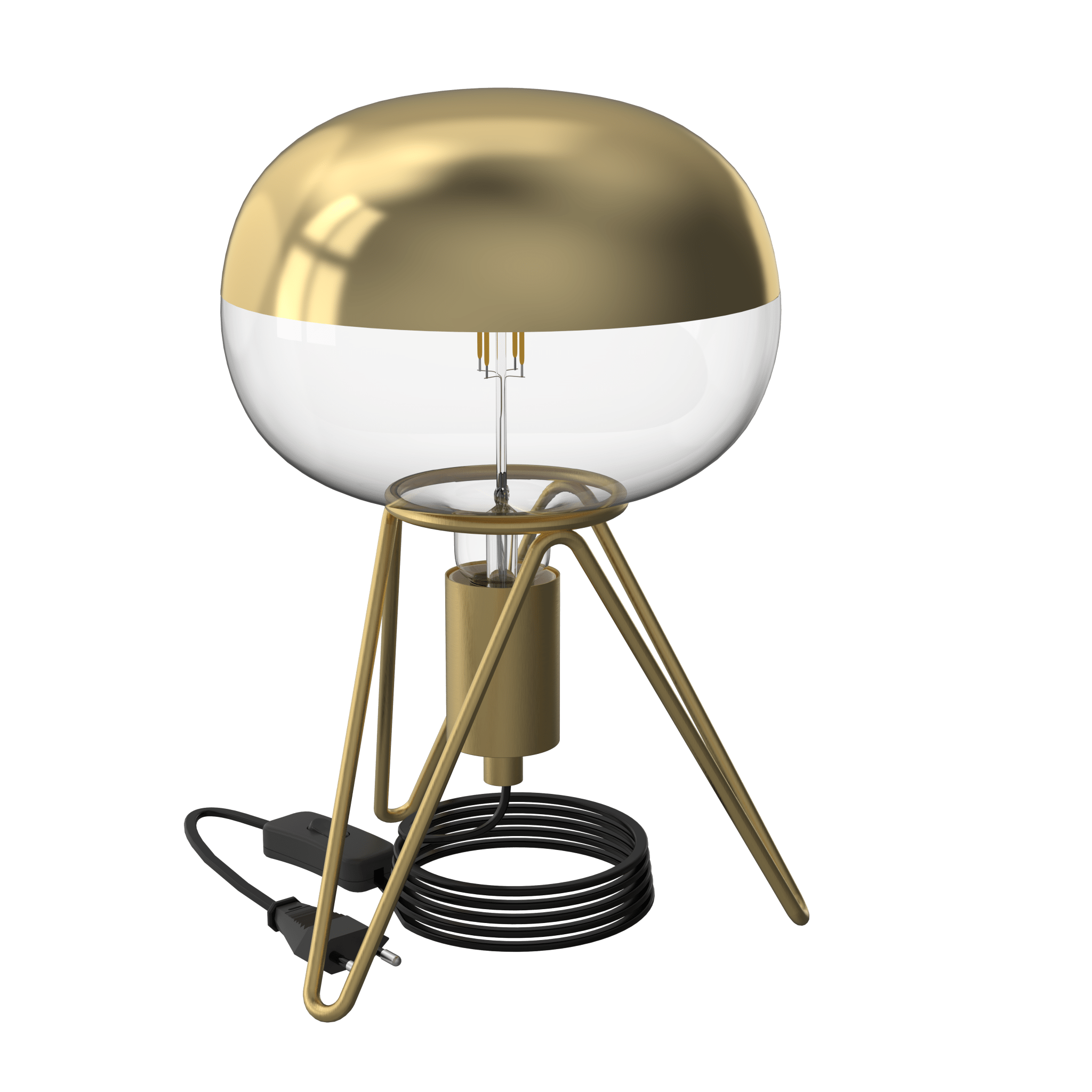 calex-table-fixture-tripod-e27-gold image 1
