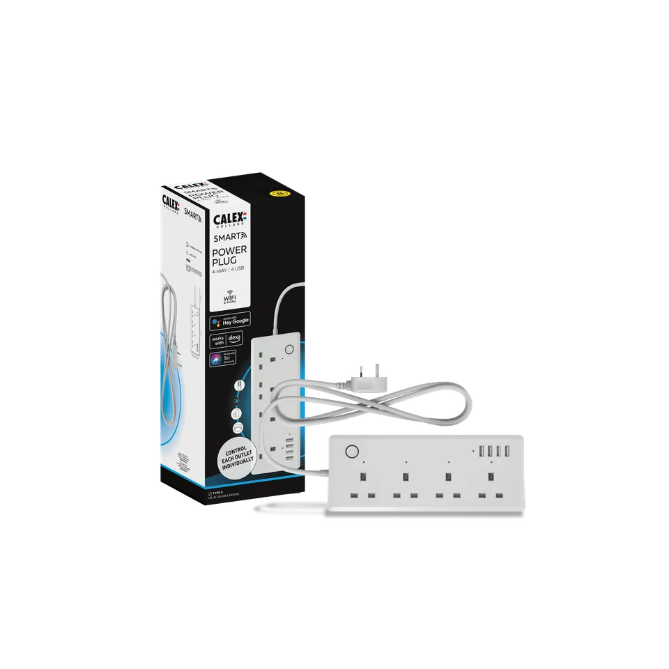 calex-smart-rallonge-connect-e-4x-usb-a-prise-uk image 1