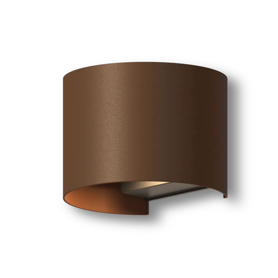 calex-v-rone-ovale-applique-murale-led-up-down-rouille image 1