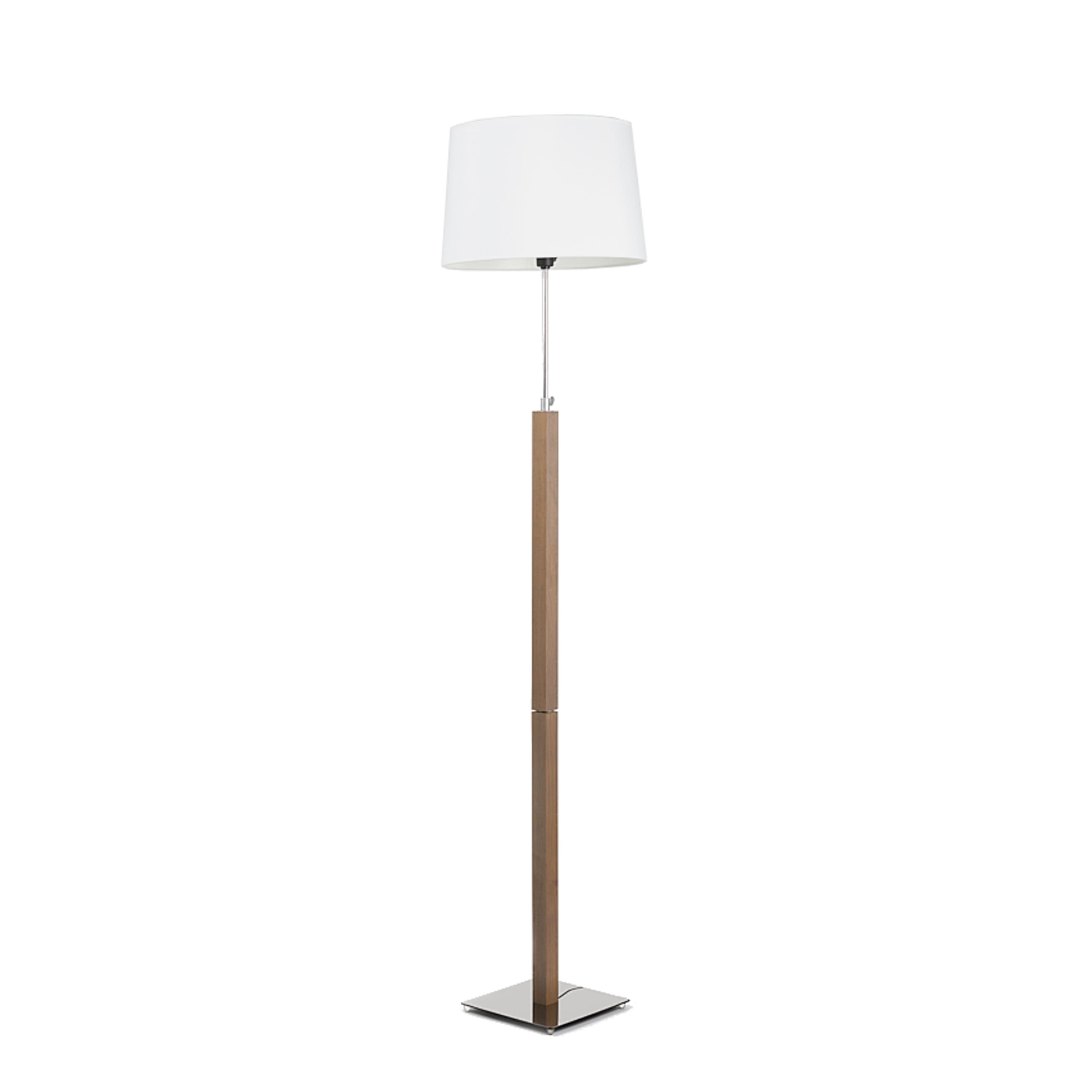 aluminor-quatro-ls-lampadaire-bois-et-m-tal-abat-jour-blanc image 6
