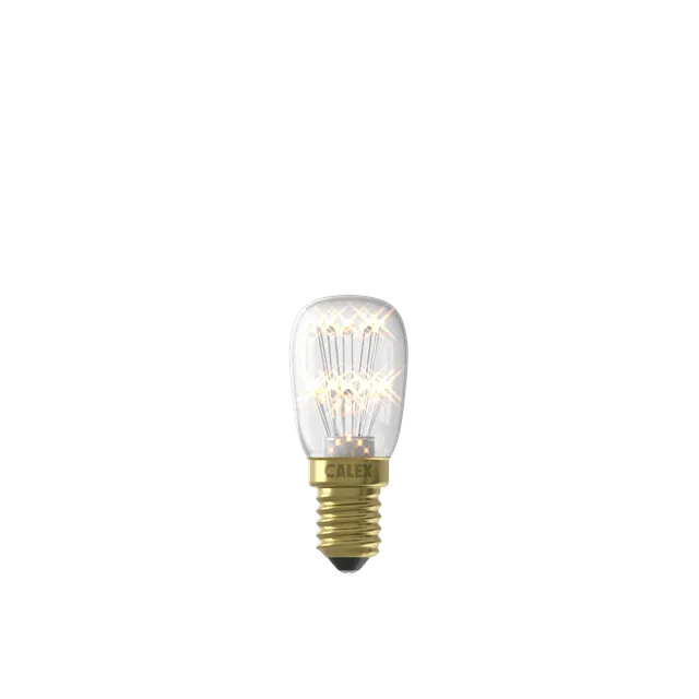 calex-pearl-lampe-led-e14-t26-transparente-1w-1800k image 1