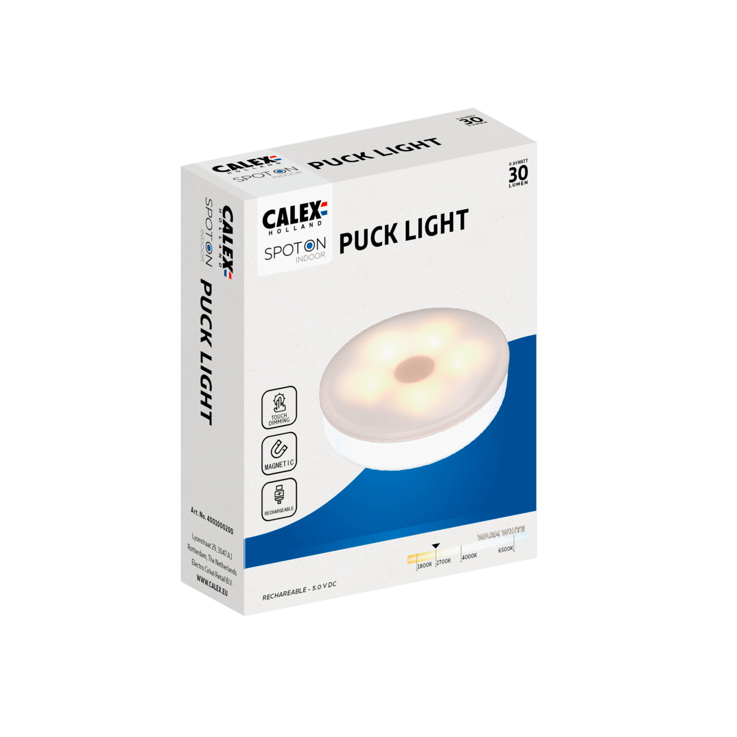 calex-spot-on-lampe-de-meuble-puck-rechargeable-30-lm image 3