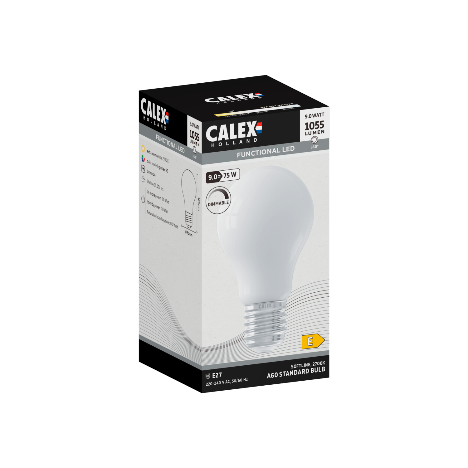 calex-softline-a60-ampoule-led-e27-a60-blanc-mat image 2