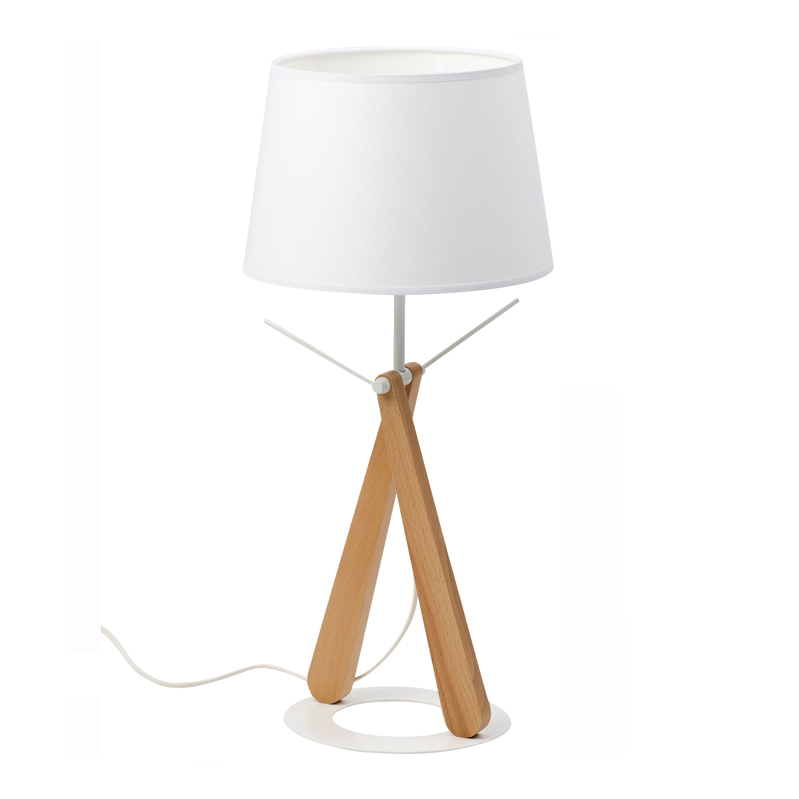 aluminor-zazou-lt-lampe-poser-bois-m-tal-abat-jour-orientable-blanc-bleu image 1