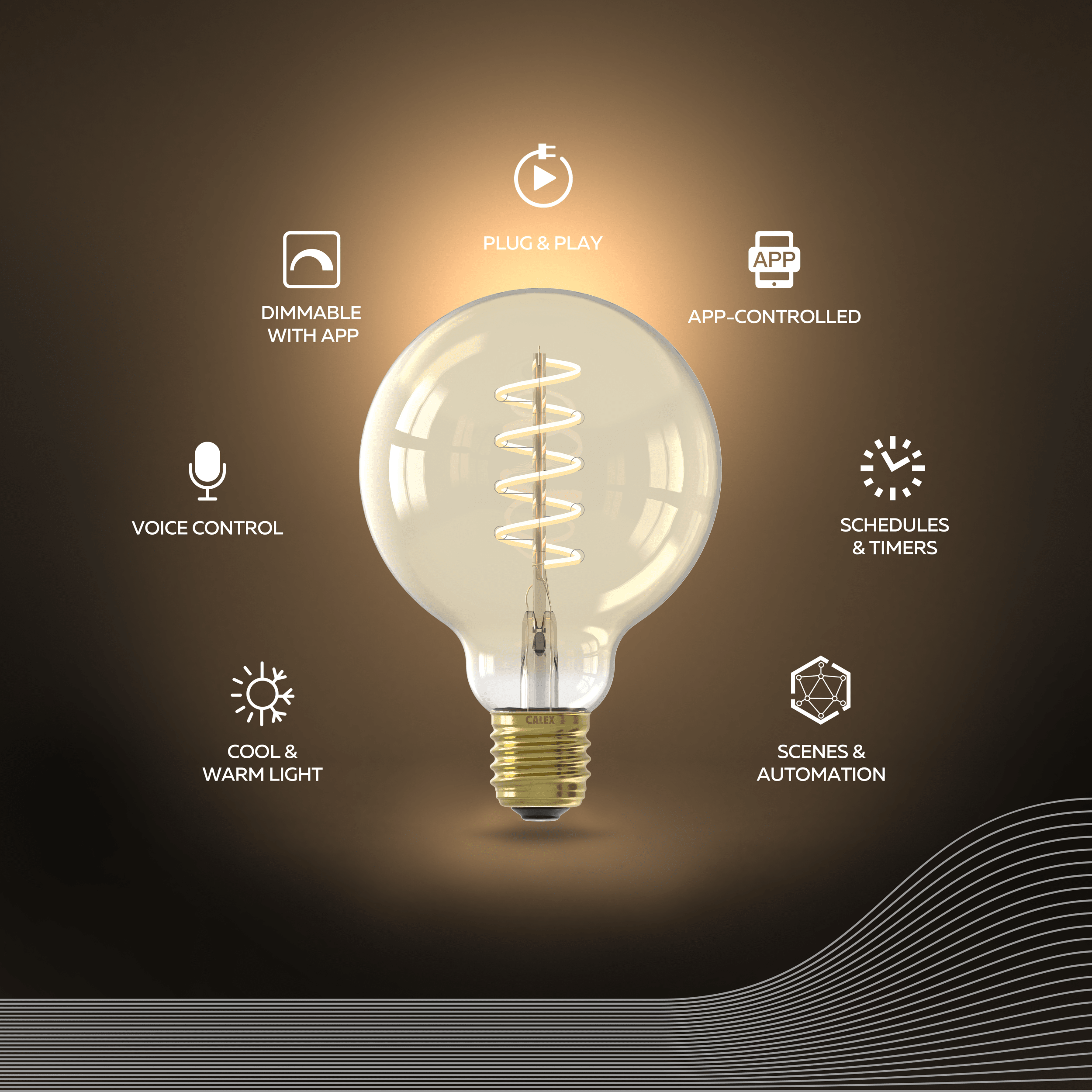 calex-smart-ampoule-led-filament-spiral-e-e27-g95-cct-dor-e image 2