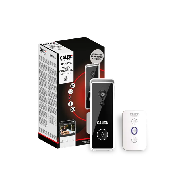 calex-smart-sonnette-vid-o-2k-sans-fil-noir image 1