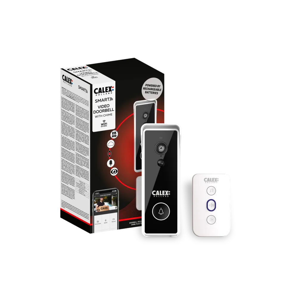 calex-smart-sonnette-vid-o-2k-sans-fil-noir image 1