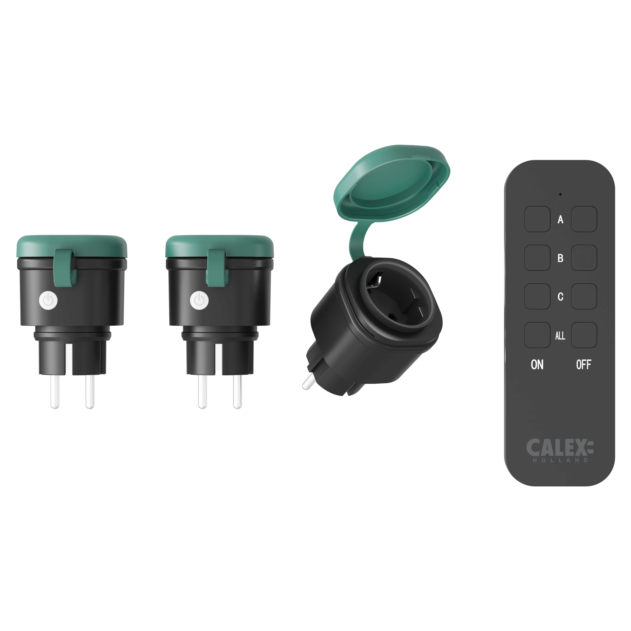 calex-prise-ext-rieure-connect-e-3x-prises-ip44-t-l-commande image 1