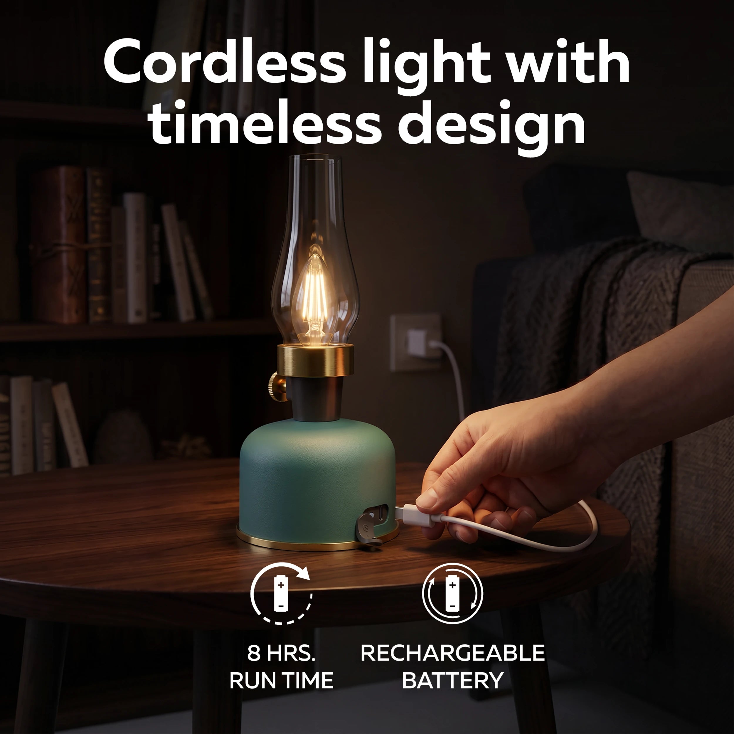 calex-lampe-de-table-rechargeable-lavinio-verte image 5