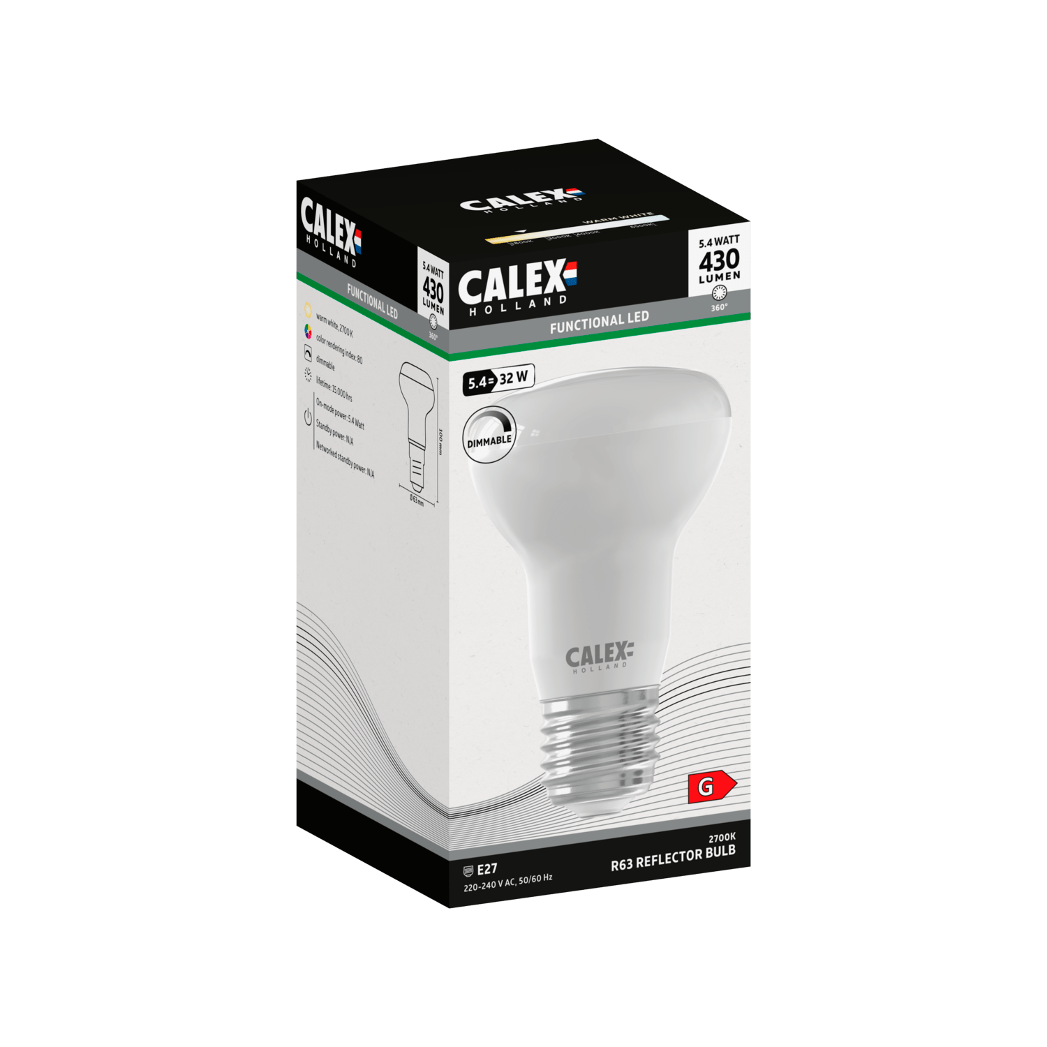 calex-r-flecteur-led-smd-e27-r63-blanc image 3