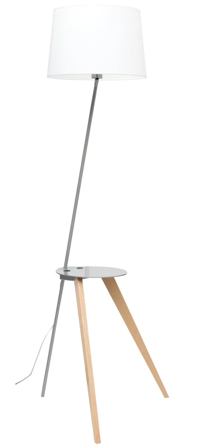 aluminor-trio-1-lampadaire-tablette-chargeur-blanc image 1