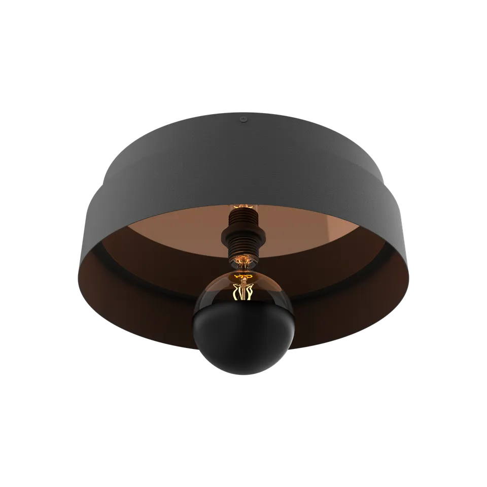 calex-mirror-plafonnier-noir-30-cm-culot-e27 image 1