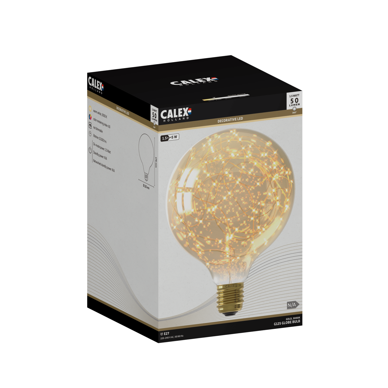 calex-star-ampoule-led-e27-g125-gold-1-5w-blanc-bougie image 3