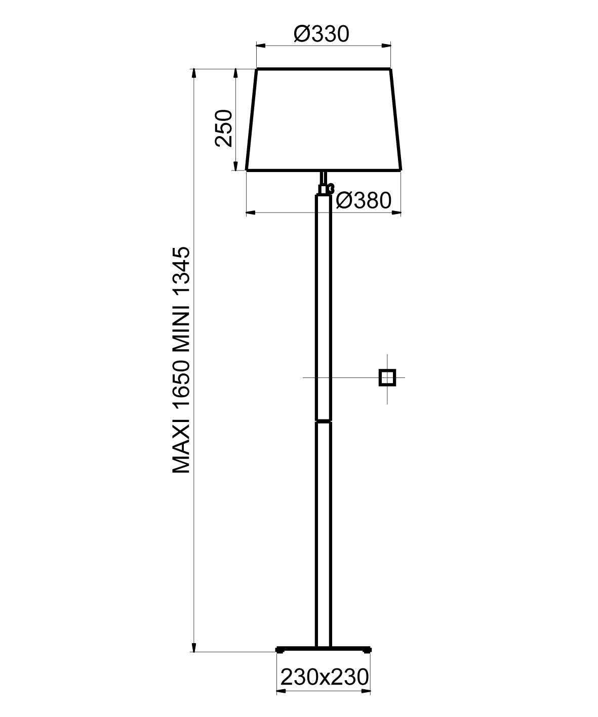 aluminor-quatro-ls-lampadaire-bois-et-m-tal-abat-jour-blanc image 7