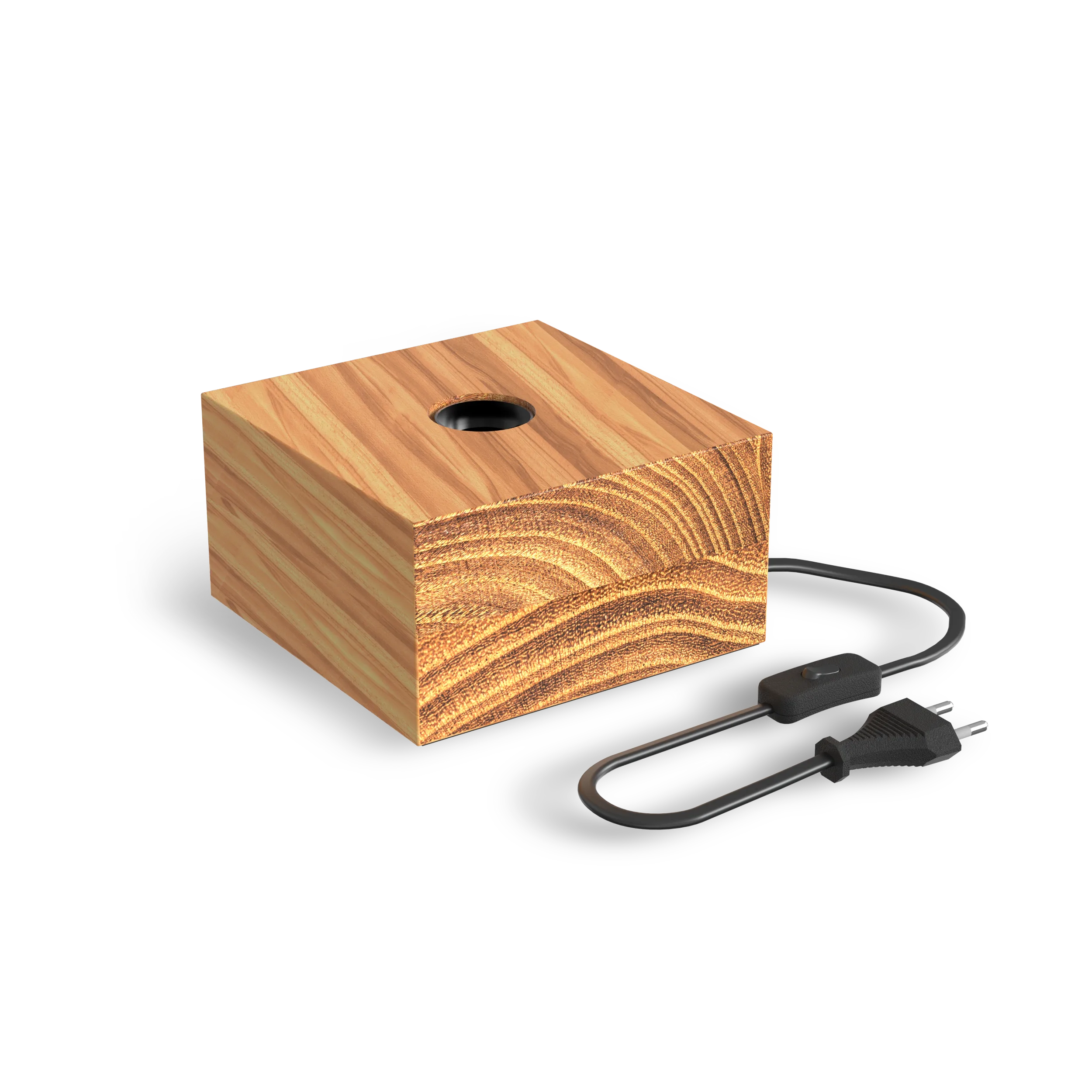 calex-crown-series-lampe-de-table-carr-e-e27-bois-fsc-socle-noir image 1