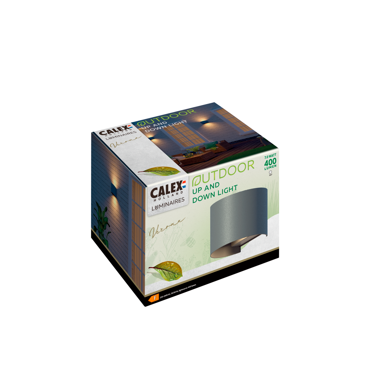 calex-applique-murale-led-v-rone-ovale-up-down-anthracite image 3
