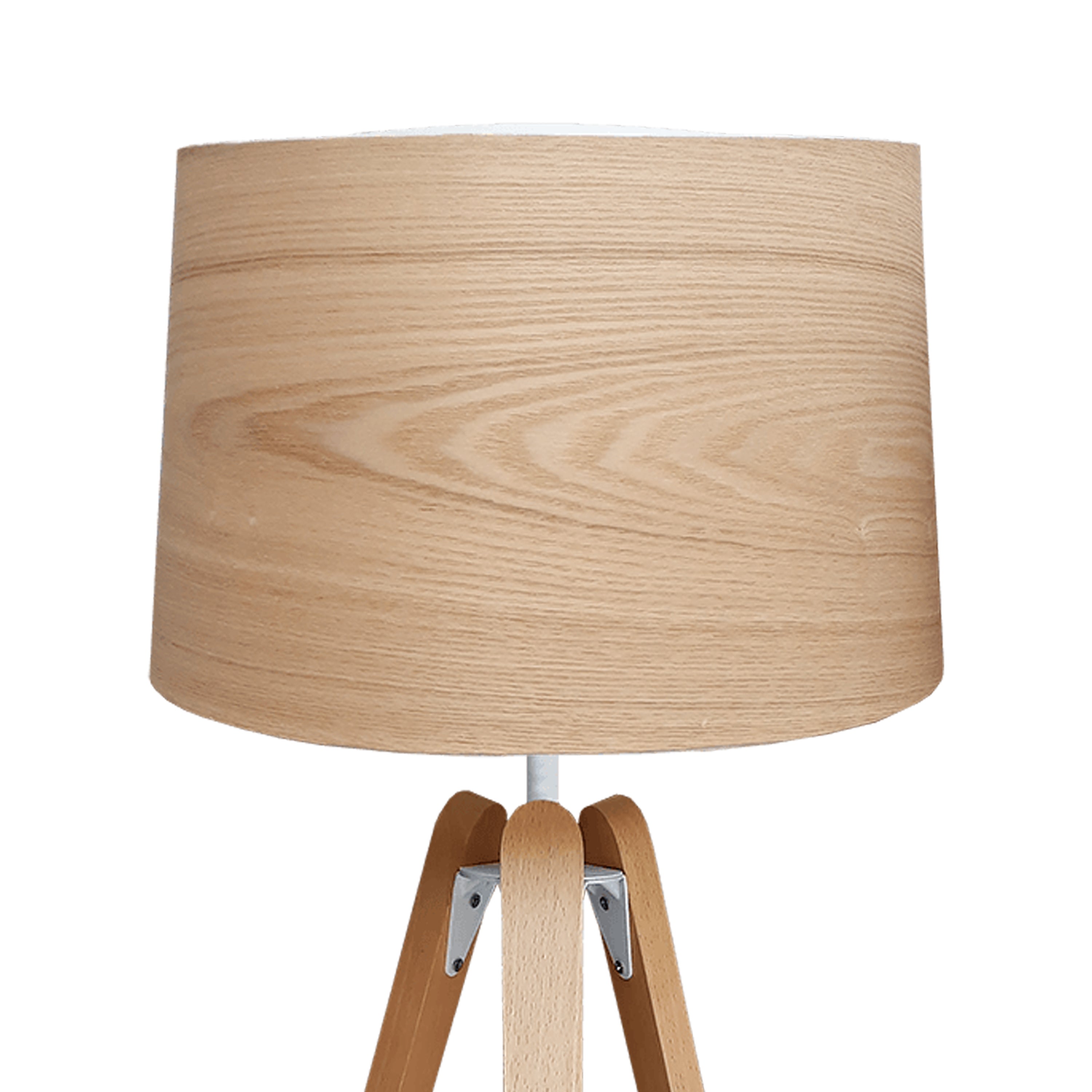 aluminor-abat-jour-essence-lt-33-cm-tissu-blanc-bois image 2