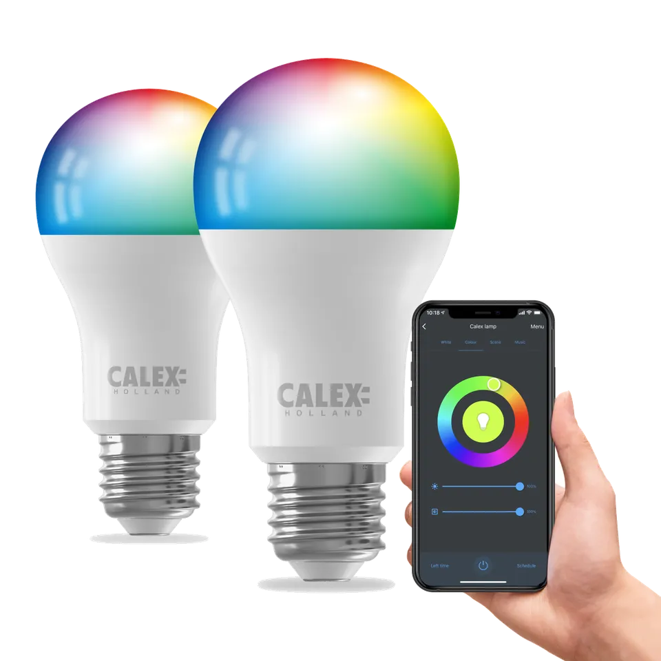 calex-smart-lot-de-2-ampoules-led-e27-a60-rgb-cct-9-4w-806-lm image 1