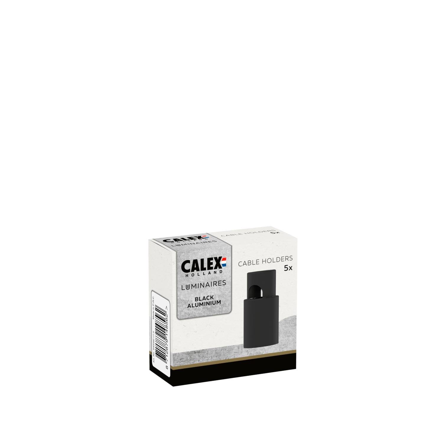 calex-creations-porte-c-bles-aluminium-noir-lot-de-5 image 2