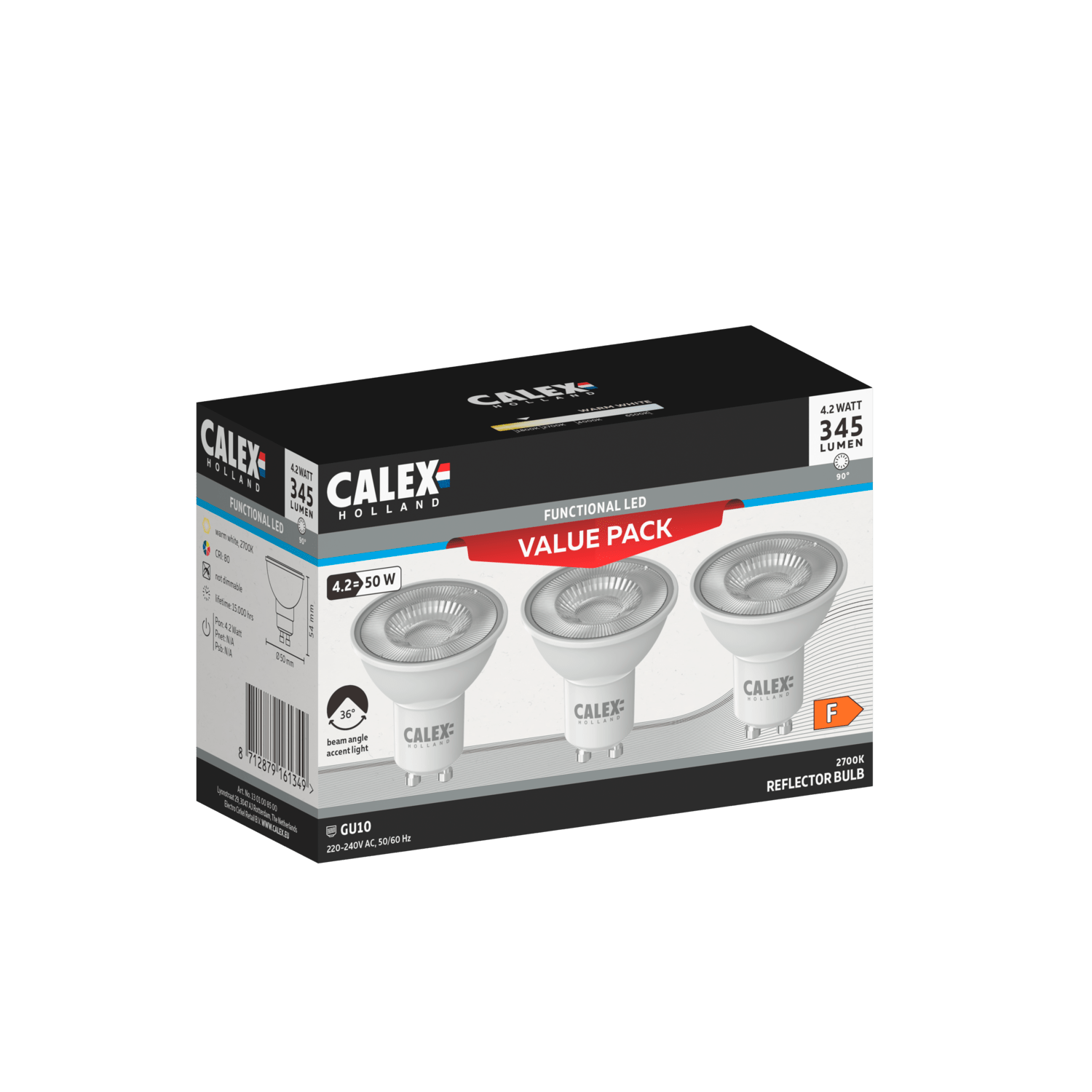 calex-lampe-led-r-flecteur-cms-gu10-blanc-lot-de-3 image 3