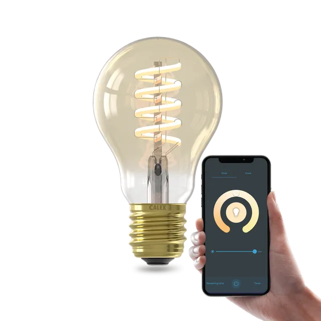 calex-smart-ampoule-led-spiral-e-e27-a60-cct-dor-dimmable-via-app image 1