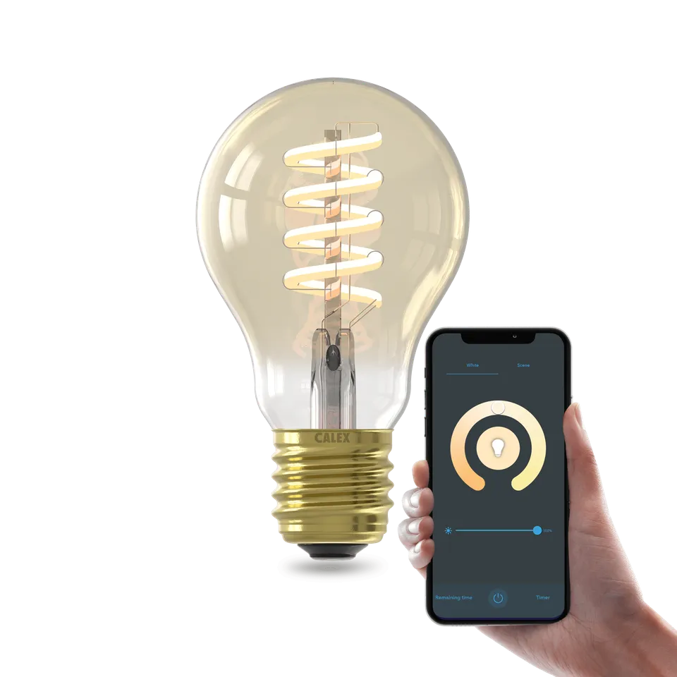 calex-smart-ampoule-led-spiral-e-e27-a60-cct-dor-dimmable-via-app image 1