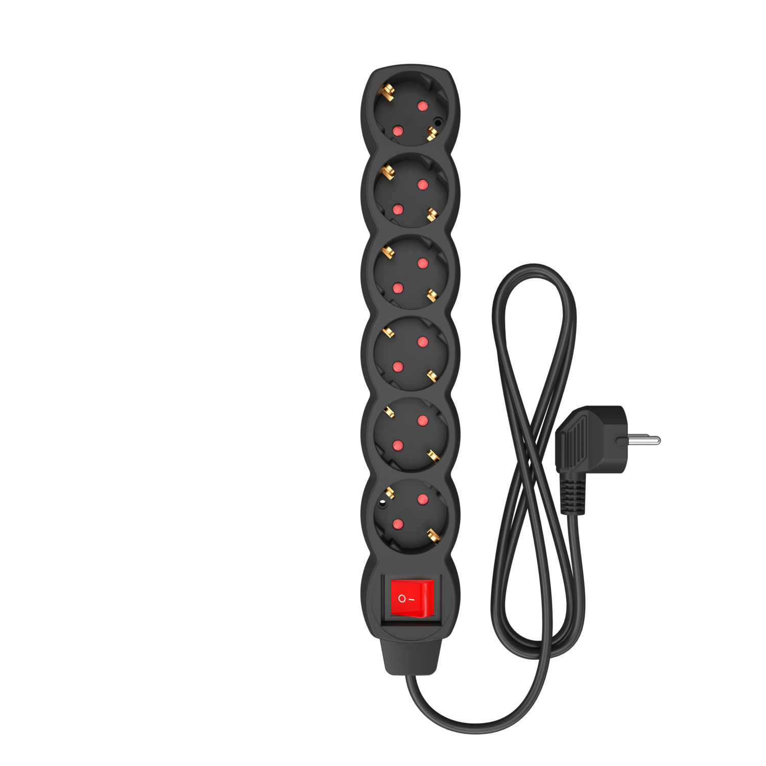 calex-egg-shape-multiprise-6x16a-interrupteur-dots-noire image 2