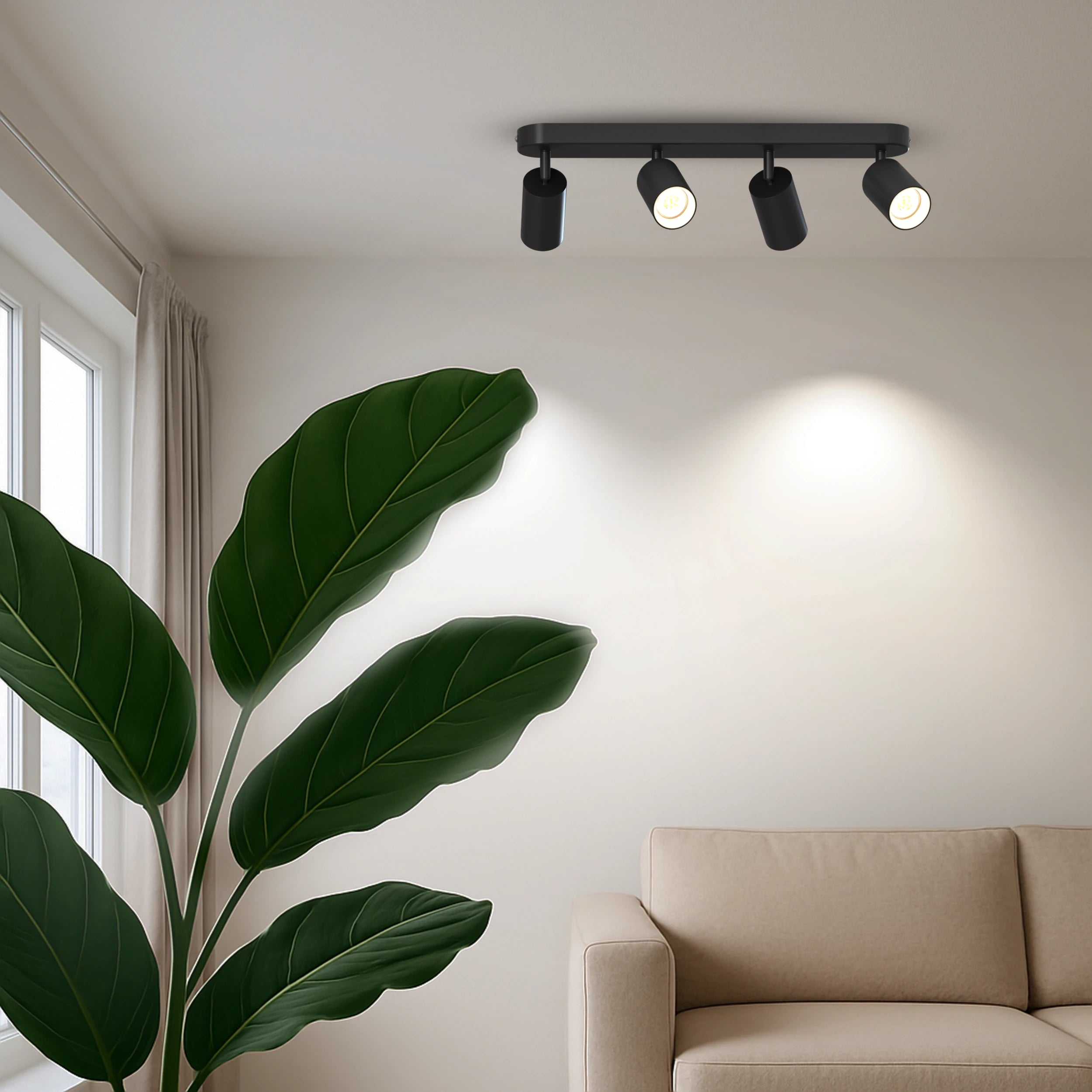 calex-spot-plafonnier-ovale-4x-gu10-noir-or image 4