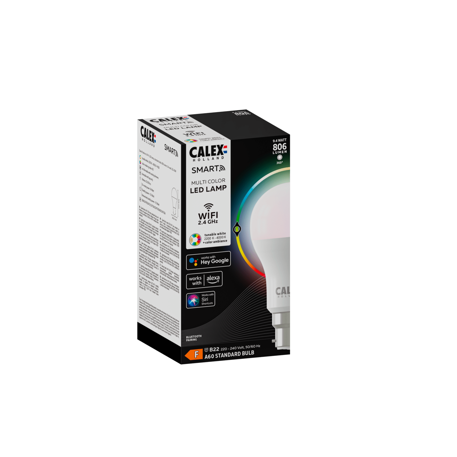 calex-smart-ampoule-led-b22-a60-rgb-blanc-chaud-9-4w image 2