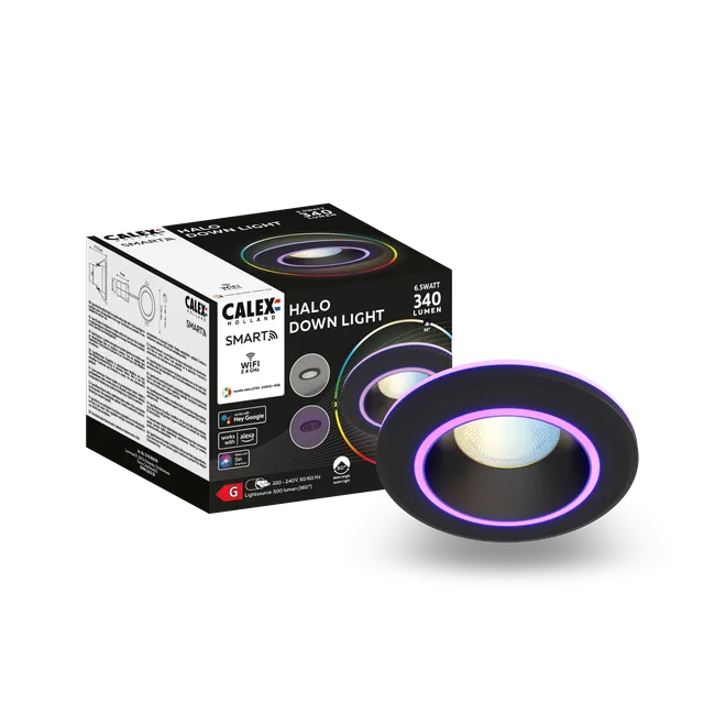calex-halo-spot-encastr-led-smart-rgb-cct-noir image 1