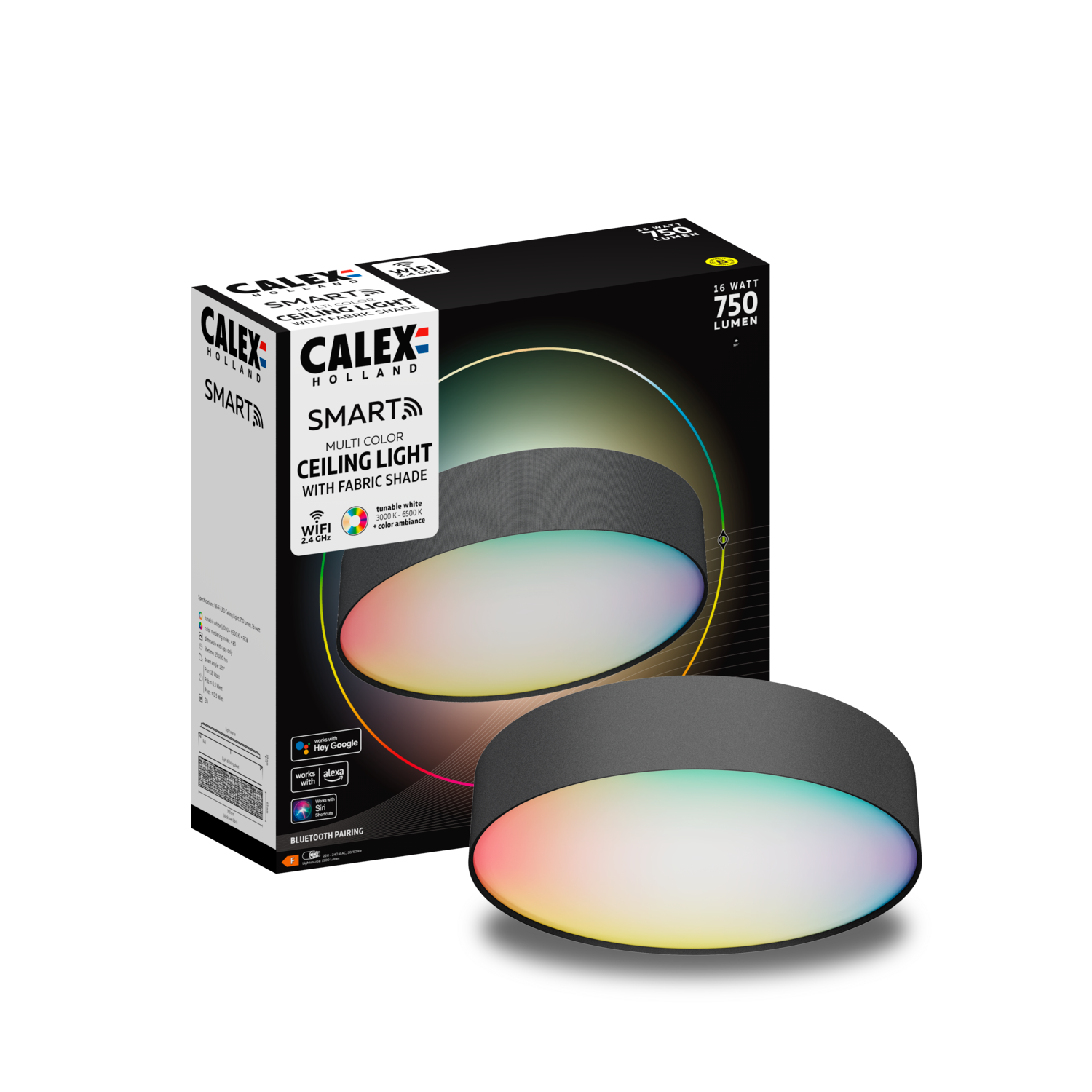 calex-smart-plafonnier-led-30cm-rgb-cct-16w-tissu-noir image 3