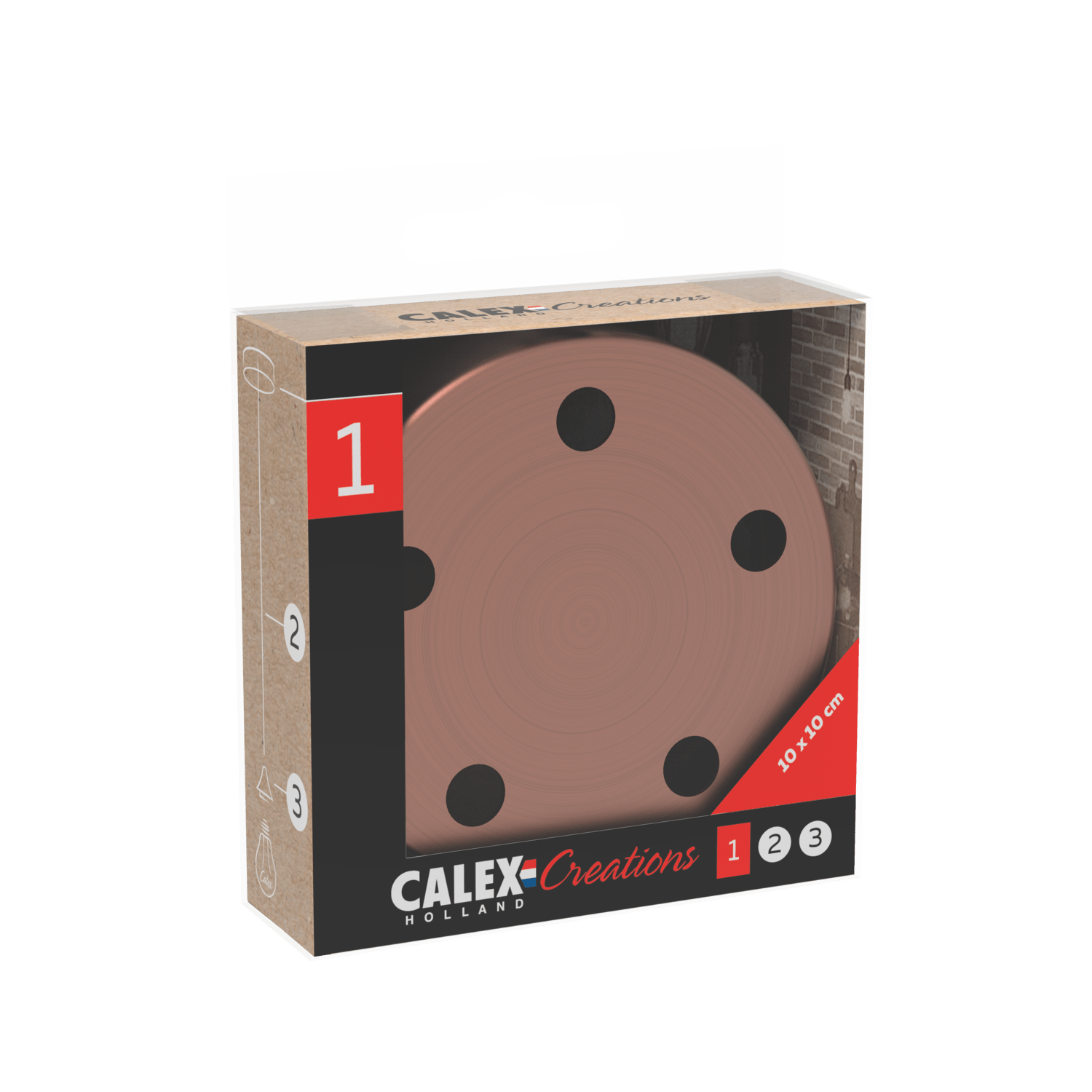 calex-creations-rosace-de-plafond-cuivre-5-trous image 3