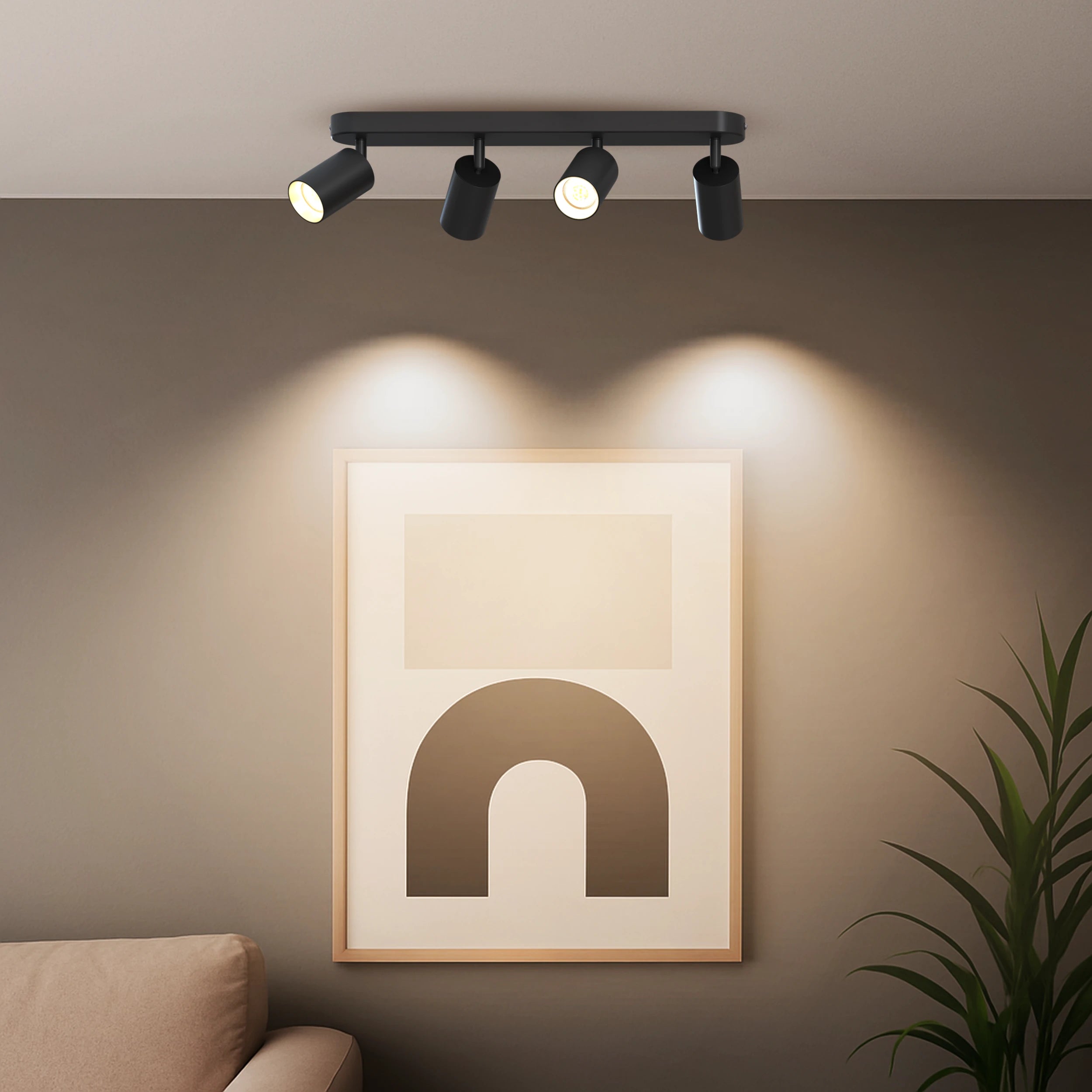 calex-spot-plafonnier-ovale-4x-gu10-noir-or image 3