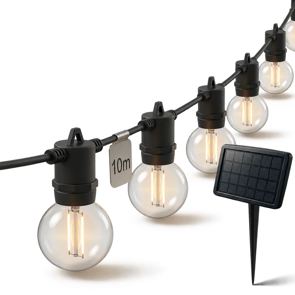 calex-vista-guirlande-solaire-ext-rieure-10-m-noire-20-led image 1