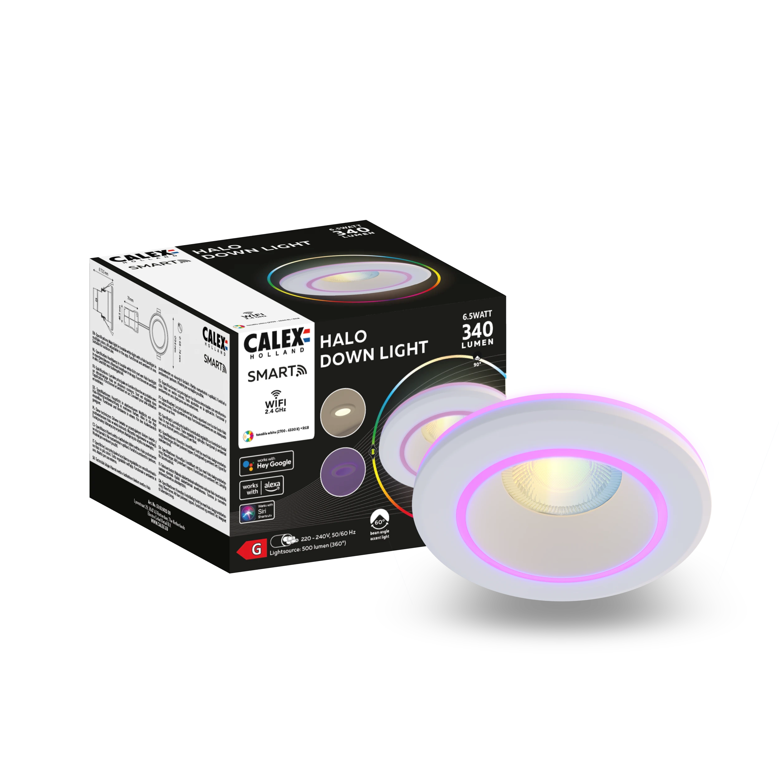 calex-halo-smart-spot-encastr-rgb-cct-blanc image 1