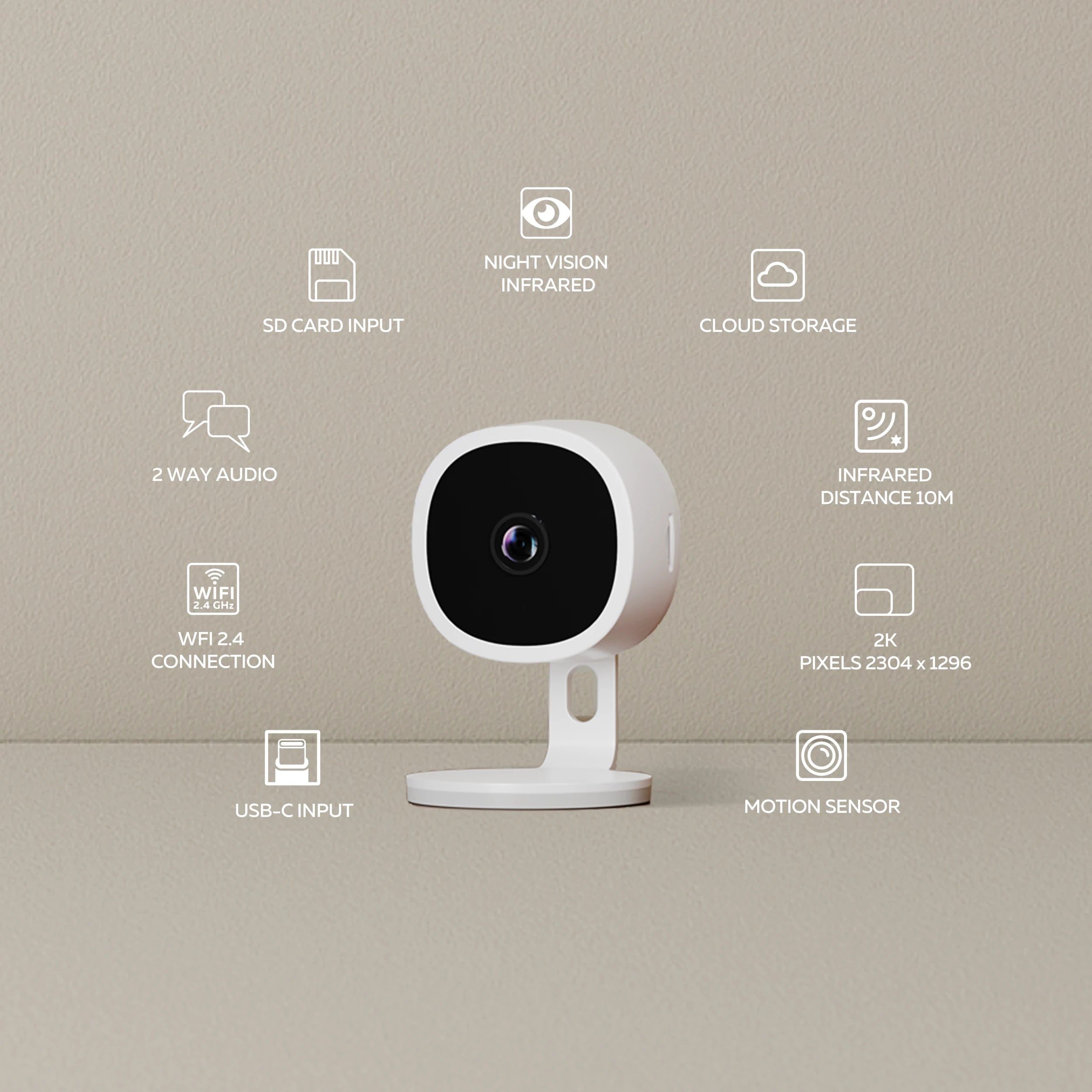 calex-smart-cam-ra-int-rieure-kit-blanc-hd-2k-100 image 2