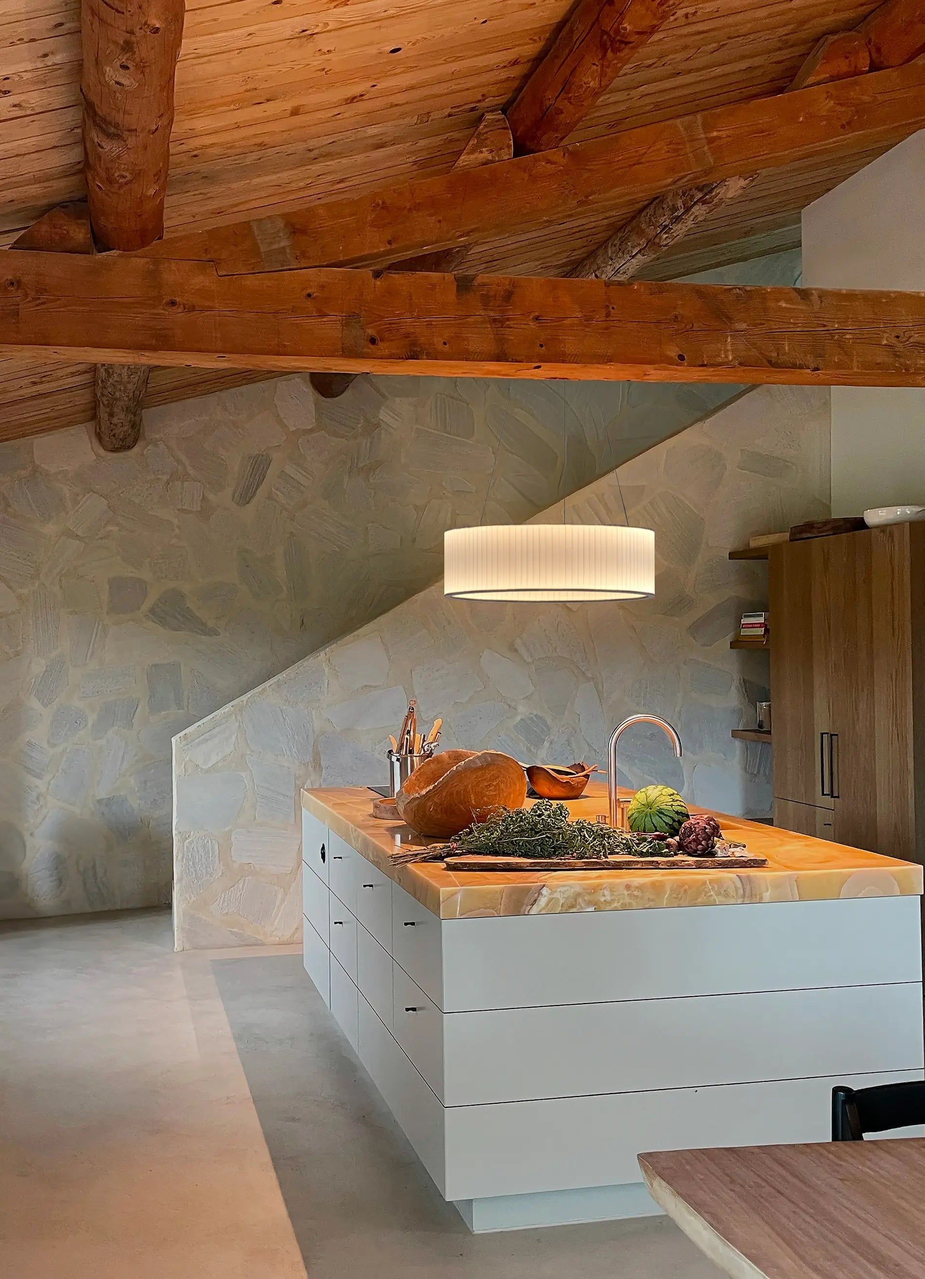 dcw-ditions-ronde-pendant-60-suspension-tissu-blanc-led-triac image 3