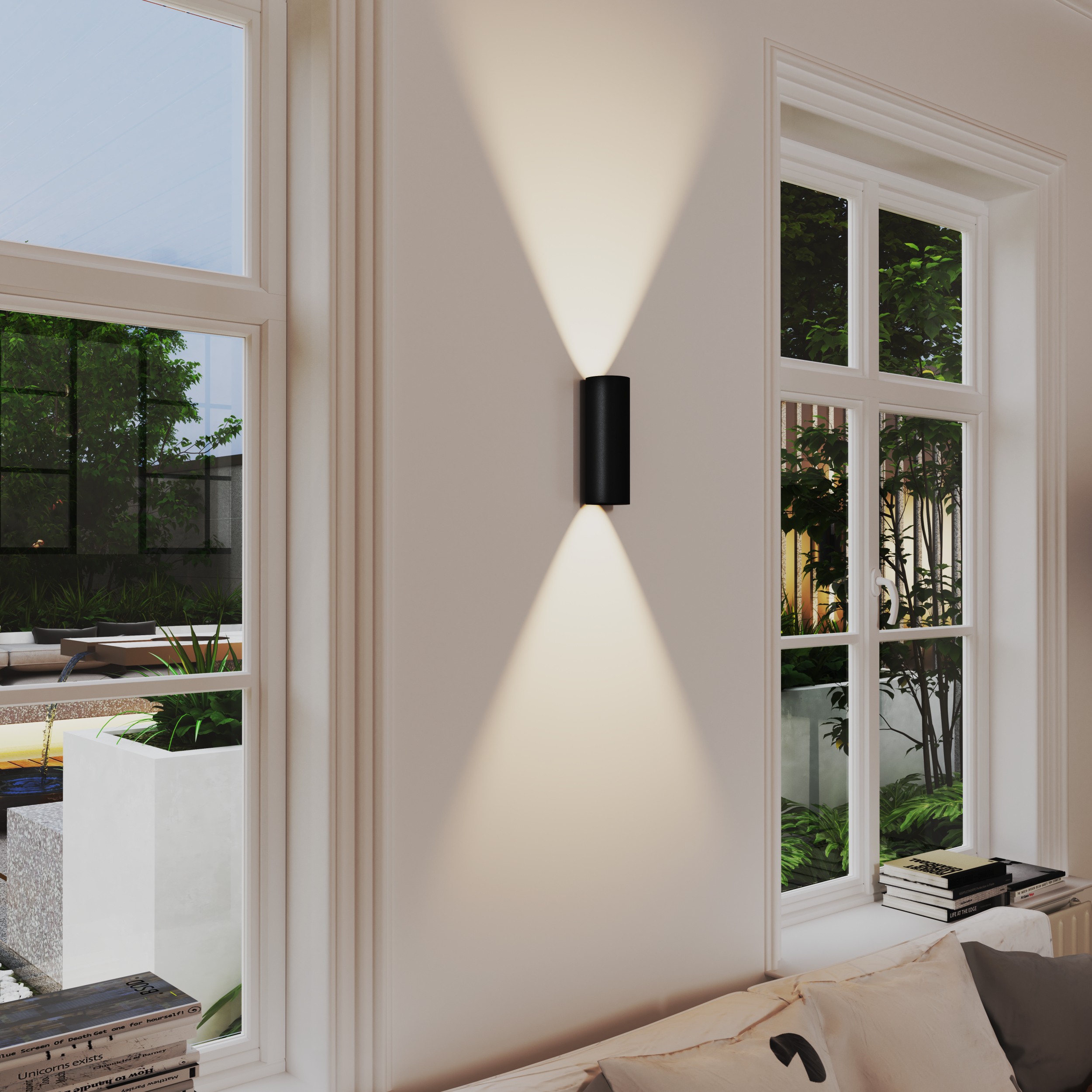 calex-florence-applique-murale-led-up-down-noire-ip54 image 8