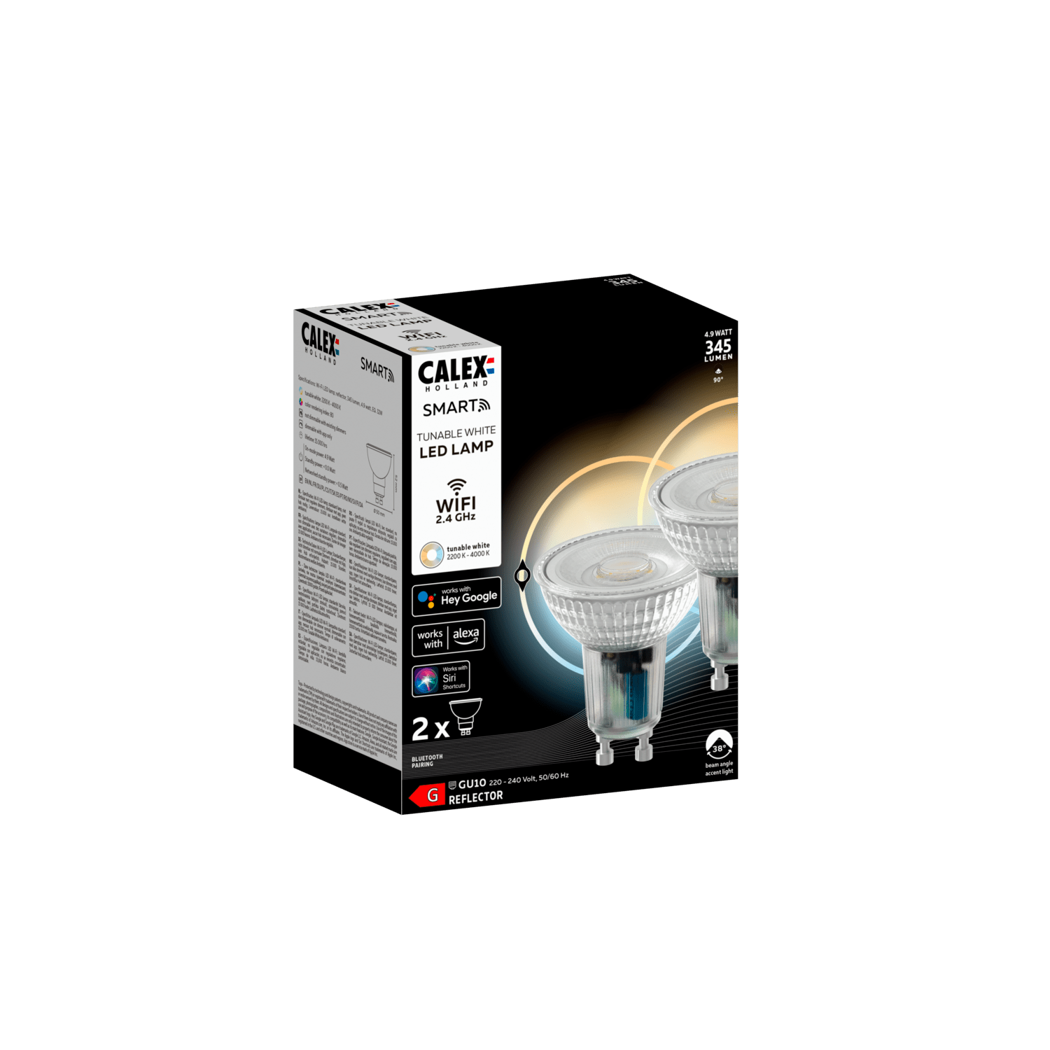 calex-smart-lampe-led-gu10-4-9w-blanc-chaud-lot-de-2 image 2