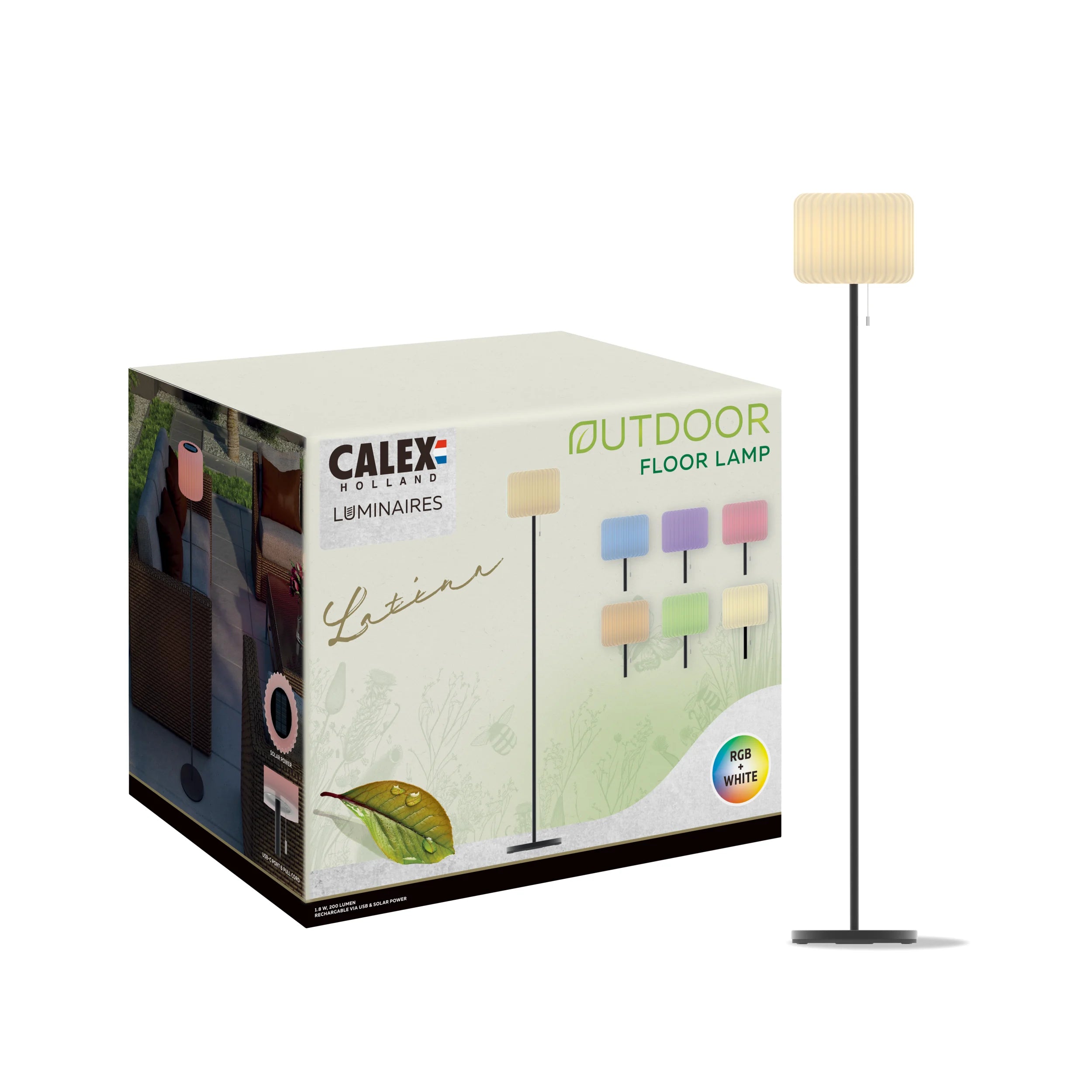 calex-lampadaire-ext-rieur-latina-rechargeable-solaire-noir image 2