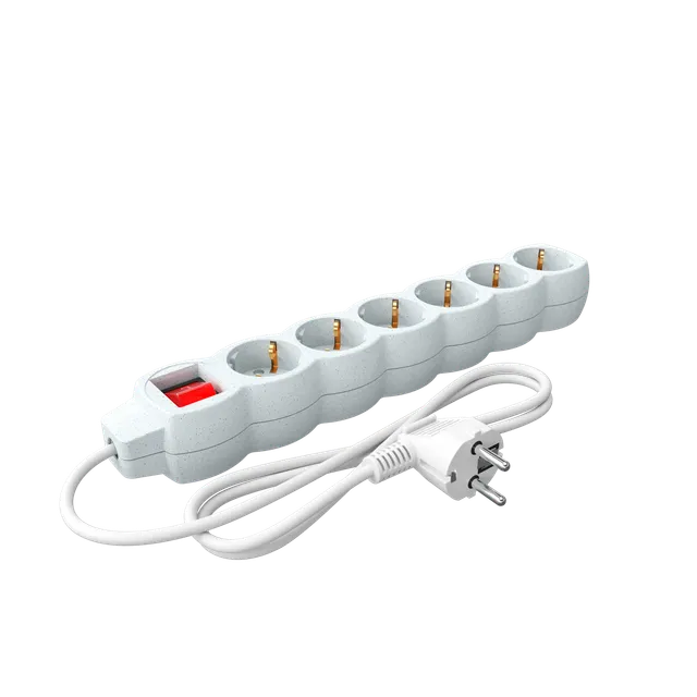 calex-egg-shape-blanc-dots-multiprise-6x16a-avec-interrupteur image 1