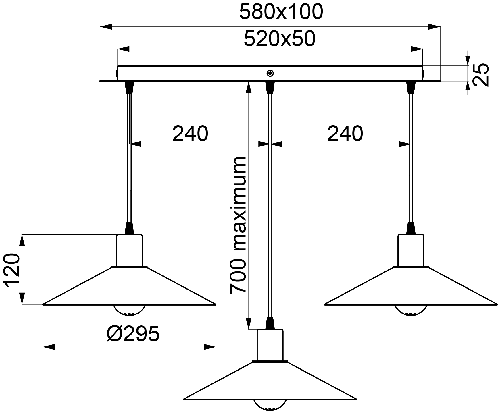 aluminor-zinga-s3-suspension-laiton-et-acier-3-lumi-res image 4