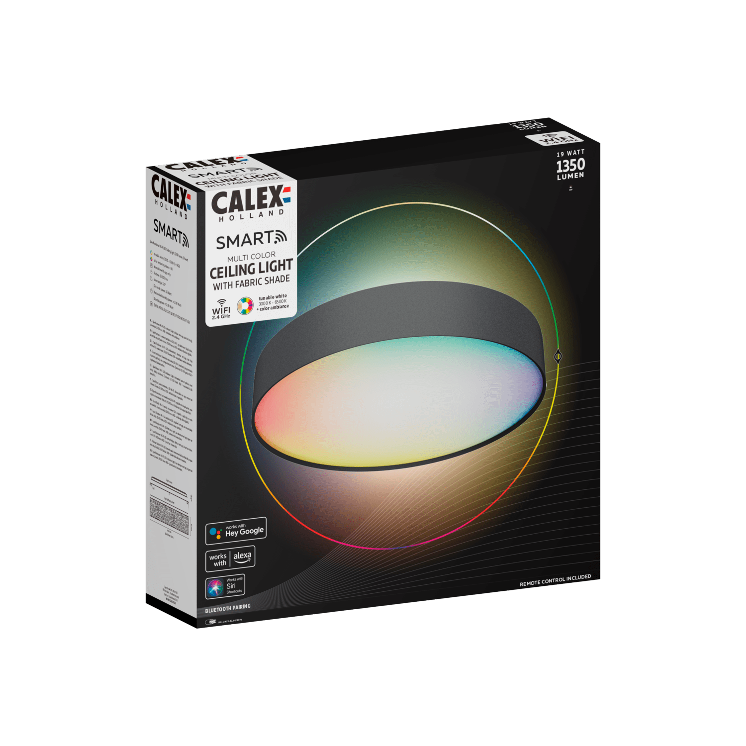 calex-smart-plafonnier-tissu-30cm-noir-rgb-cct image 4